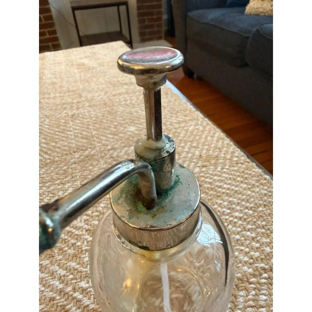 Glass pump soap dispenser